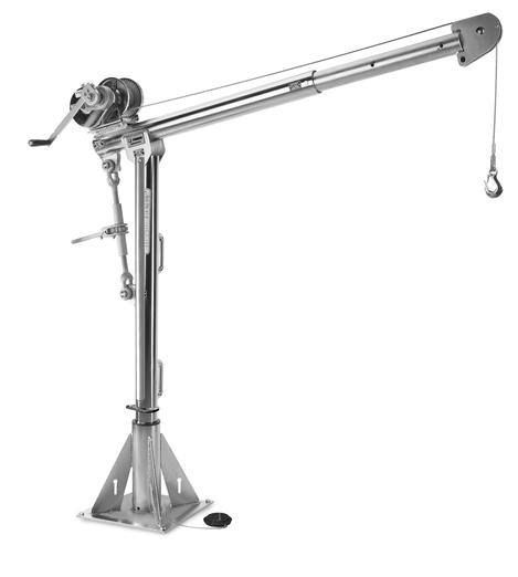 Tragbarer Davit-Kran 5PT10, Edelstahl V2A (Art. 5PT10.E2.M3.06)
