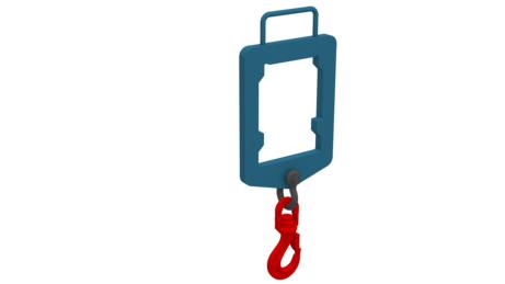 Rahmenblech mit Schäkel und Wirbelhaken