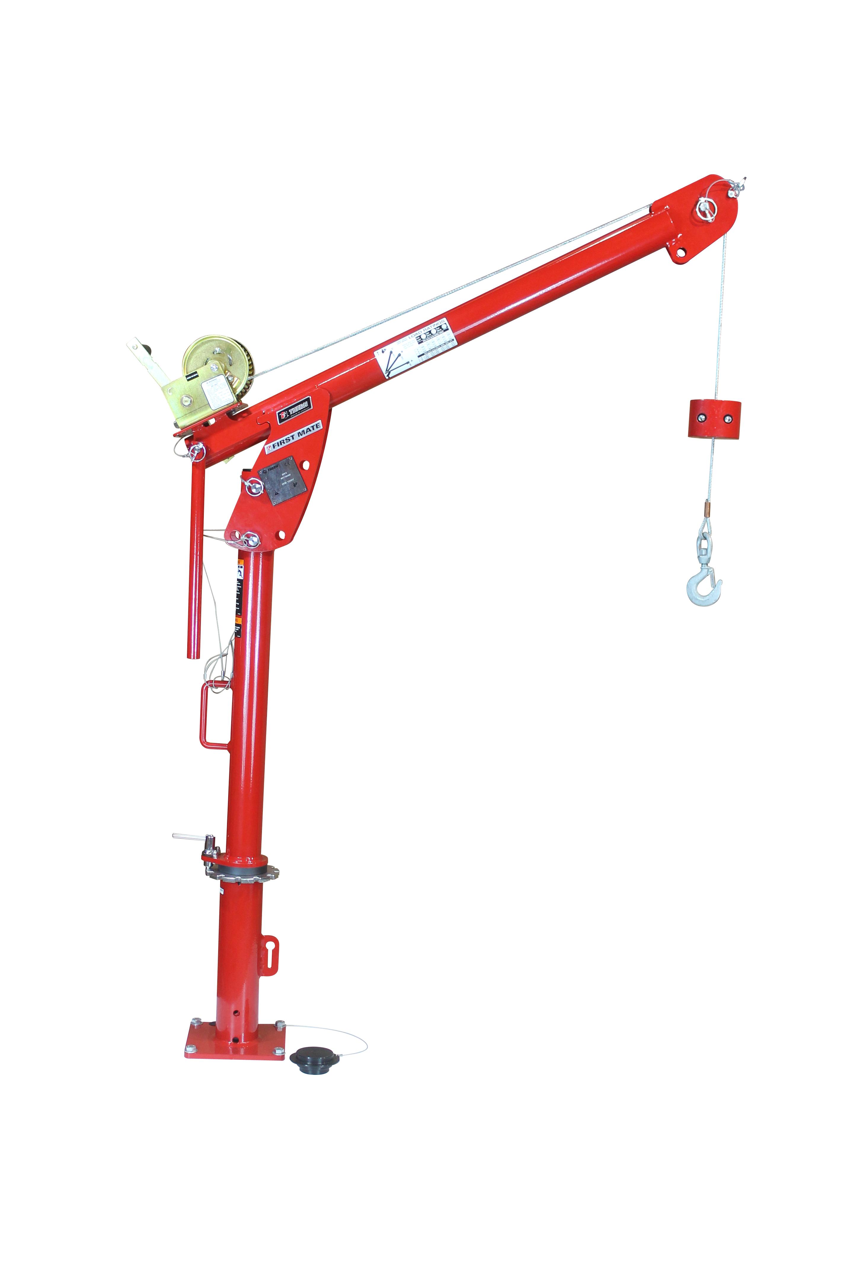 Tragbarer Davit-Kran 5PF5, pulverbeschichtet Rot (Art. 5PF5.M1.06)