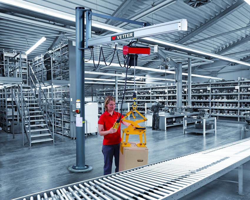 Typ US Säulenschwenkkran im Einsatz