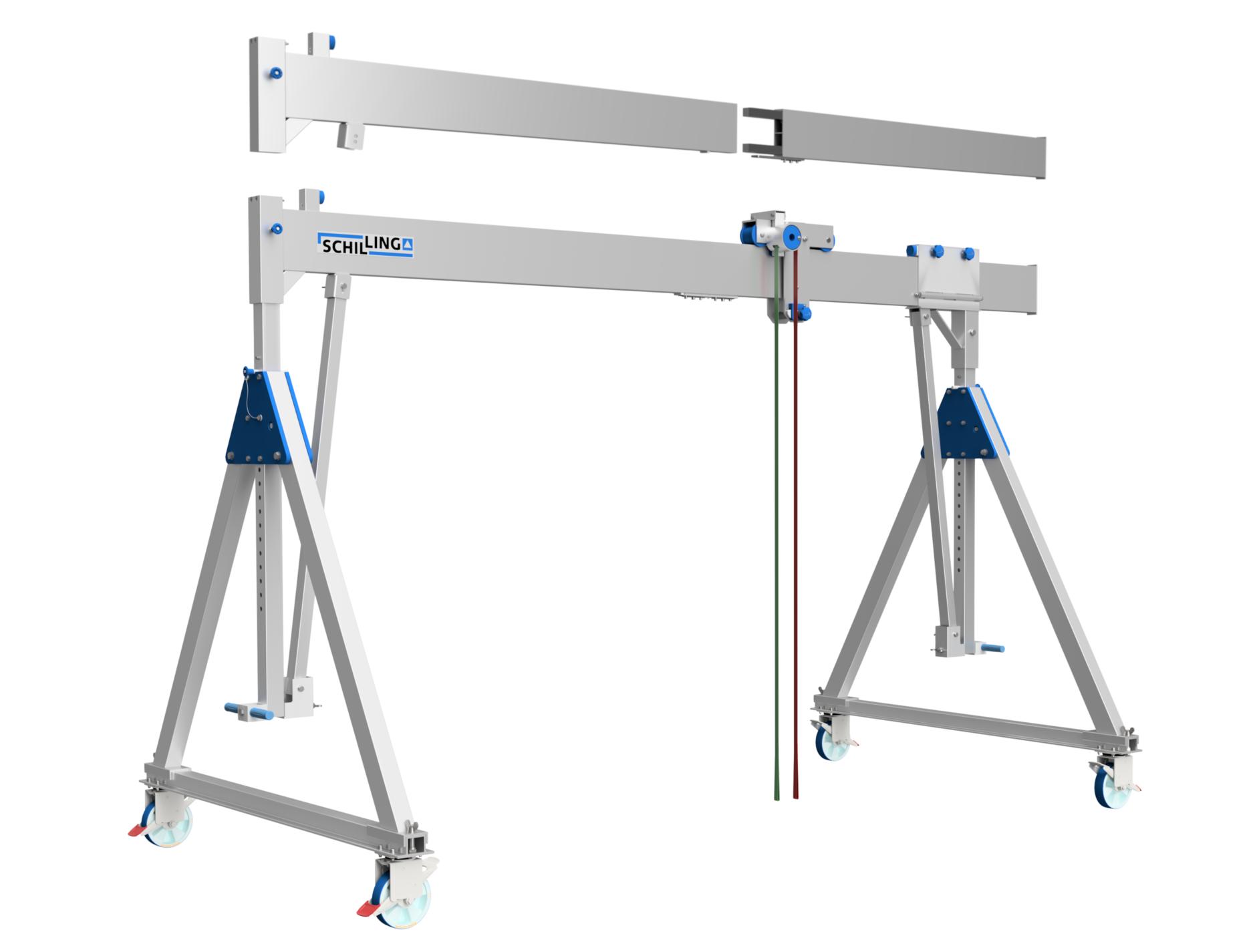 LM-P-Kran,fahrbar,einzel,klein,1000kg,4m