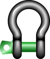 Green Pin Schäkel G-4161, 0.5t