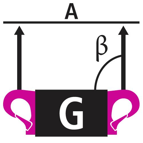 WLL Zweistrang im Hakengrund parallel zur Anschraub-/Anschweißfläche WLL Zweistrang im Hakengrund parallel zur Anschraub-/Anschweißfläche