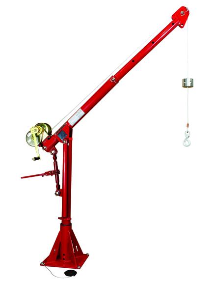 Tragbarer Davit-Kran 5PT10, pulverbeschichtet Rot (Art. 5PT10.M1.06)