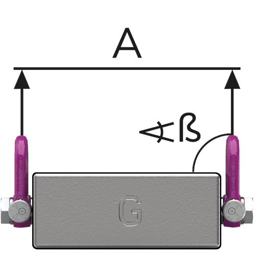 WLL Zweistrang seitlich zur Einschraubachse WLL Zweistrang seitlich zur Einschraubachse